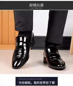 Nuevos zapatos de cuero para hombre, zapatos informales de negocios, zapatos de trabajo de oficina, mocasines Oxford con punta estrecha para fiesta y boda en internet