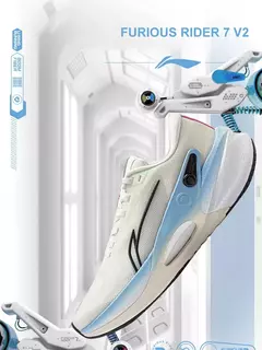 Li-ning hombres FURIOUS RIDER 7 V2 estabilidad zapatillas para correr BOOM FIBRA cojín soporte estable zapatos deportivos zapatillas de deporte usables ARZU003 - comprar en línea
