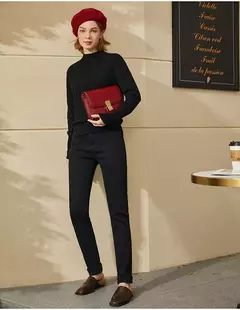 AMII Minimalism Jeans para mujer 2022 otoño pies delgados moda Casual todo-fósforo algodón ligero elástico pantalones hasta el tobillo 12260078 en internet
