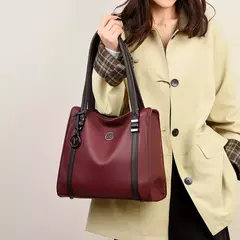 Bolsos de lujo de cuero suave para mujer, bolsos de hombro de diseñador, bolsos con asa superior de gran capacidad, bolso de compras, bolso principal en internet