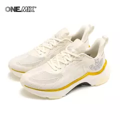 Imagen de ONEMIX, zapatillas para correr para hombre, zapatillas deportivas de malla transpirable con cordones, zapatos para correr al aire libre, zapatillas antideslizantes a la moda para caminar