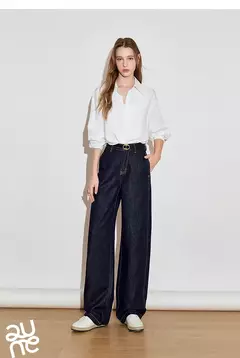 TOYOUTH Jeans de mezclilla para mujer 2025 Primavera Nuevo estilo americano Pantalones largos rectos de pierna ancha - comprar en línea