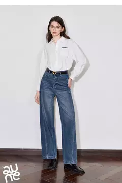 TOYOUTH informal-Blusa de manga larga para mujer, camisa con cuello vuelto, diseño de bolsillo, Color contrastante, otoño, 2024 - online store