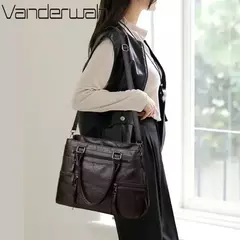 Bolso elegante para mujer, bolsos con asa superior de cuero de alta calidad, bolso de hombro tipo bandolera para mujer, bolso informal grande 2025 - comprar en línea