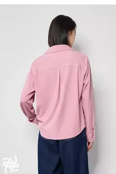 Imagen de TOYUTH-Blusa Vintage de pana para mujer, camisa de manga larga con cuello vuelto, ropa de trabajo, Tops, Otoño, 2024