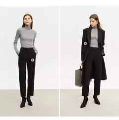 AMII suéter minimalista para mujer 2023 invierno nuevo Simple ajustado cuello alto elástico cálido sólido jerseys Mujer 12323075 - comprar en línea