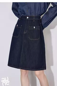 TOYOUTH falda de mujer 2025 primavera nuevo estilo americano High Street una línea hasta la rodilla ropa de trabajo falda vaquera en internet