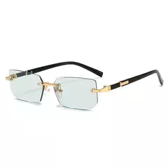 Gafas de sol sin montura a la moda para hombres y mujeres, gafas de sol sin marco populares, gafas de sol clásicas para hombre y mujer, gafas de sol cuadradas pequeñas para viajar en verano en internet