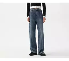 Semir Jeans Mujer High Street pantalones largos 2024 primavera nuevos pantalones de pierna ancha - comprar en línea
