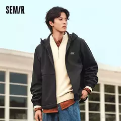 Semir-Chaqueta con capucha de lana Polar para hombre, ropa de invierno con estampado holgada, de tres capas, de terciopelo, novedad de 2024