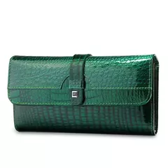 Bolsos de mano de cuero genuino para mujer a la moda Carteras de diseño de lujo Monederos largos brillantes 2022 Bolso de mano elegante para mujer en internet