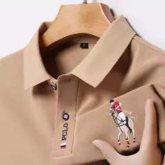 Camisa POLO de manga corta de moda informal bordada de verano para hombre Top cómodo