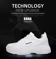 BONA, nuevos diseñadores, Zapatillas blancas, zapatos planos para Mujer, zapatos vulcanizados, Zapatillas informales para Mujer, Zapatillas para Mujer con plataforma de tamaño europeo - online store