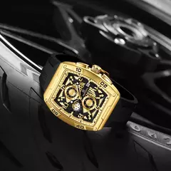 Marca de moda NAVIFORCE, relojes de cuarzo con diseño dorado para hombre, reloj de pulsera informal para hombre, reloj multifunción de PU resistente al agua de gran diámetro - buy online