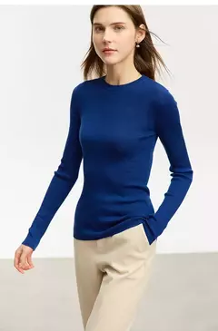 AMII suéter minimalista para mujer 2023 invierno nuevo Simple ajustado cuello alto elástico cálido sólido jerseys Mujer 12323075 - comprar en línea