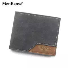 Nueva cartera para hombre, sección transversal corta, cartera triple para jóvenes, costura de negocios, monedero con cremallera multitarjeta, cartera, funda para pasaporte on internet