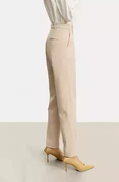 AMII minimalista 2024 invierno nuevos pantalones de rábano para mujer tubo de humo de lana Casual hasta el tobillo pantalones básicos sólidos 12314003