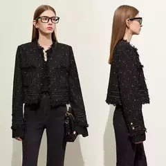 Chaqueta Corta Tweed – Estilo Retro - comprar en línea