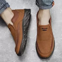 Zapatos informales de cuero para hombre, mocasines transpirables, zapatillas de deporte para hombre, calzado plano de cuero cómodo, zapatillas de deporte para hombre 2024 en internet