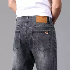 Pantalones vaqueros nuevos para hombre en primavera y verano 2025, algodón elástico de alta calidad, tubo recto suelto, pantalones elásticos de algodón a la moda 28-40 - Eleganzie