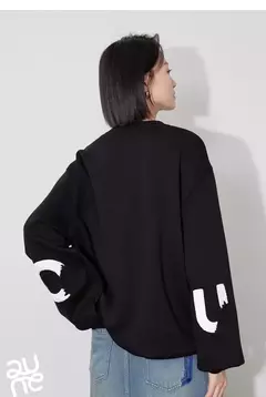 TOYOUTH sudadera de felpa para mujer 2024 Otoño Invierno manga larga cuello redondo bordado Casual pulóver sudaderas con capucha sudadera 3 colores - Eleganzie