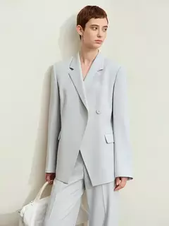 Amii minimalismo 2024 otoño nuevas Blazers mujeres con muescas calidad básica moda Chaqueta larga profesional ropa de mujer 12443051 - comprar en línea