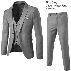 Trajes para boda para hombre, conjunto elegante de 3 piezas, 2 chaquetas, chaleco, pantalones, Blazers de lujo, traje Formal, moda clásica, traje completo 2025