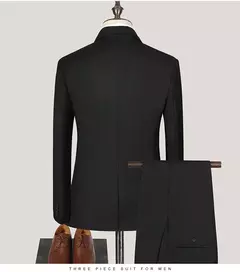 Traje de hombre para boda, 3 piezas, 2 conjuntos, Blazers, chaquetas elegantes, chaleco, pantalones, abrigos de negocios de lujo, Formal coreano de alta calidad 2024 - Eleganzie