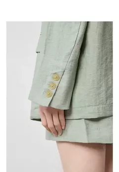 Imagen de TOYOUTH-Blazer de lino para mujer, chaqueta de oficina con cuello vuelto, ropa de trabajo, novedad de verano, 2024