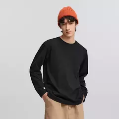 Semir-Camiseta de manga larga para hombre, capa interior de algodón puro, Top básico de primavera 2025, Color sólido, estilo básico versátil para pareja - buy online