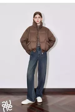 TOYOUTH-abrigo de plumón para mujer, chaqueta informal con cremallera y cuello levantado, plumón de pato blanco 20224, otoño e invierno, 90%