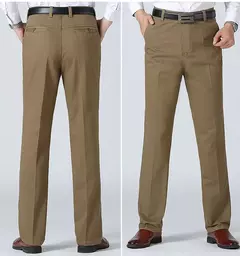 MRMT 2025, nuevos pantalones informales para hombres de mediana edad y mayores, pantalones sueltos rectos de algodón, pantalones finos y gruesos para hombres - online store