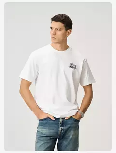 SIMWOOD 2025 novedad de verano, camisetas de tela de sensación fresca de gran tamaño 230gsm para hombres, camisetas de moda con estampado de letras de alta calidad - Eleganzie