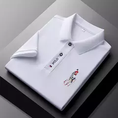 Camisa POLO de manga corta de moda informal bordada de verano para hombre Top cómodo - Eleganzie