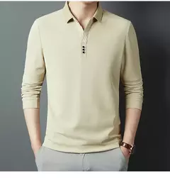 Camisa polo para hombre, novedad de verano, polo de manga larga de alta calidad para hombre, polo informal de negocios a rayas de algodón para hombre, talla M-4XL 302 - online store