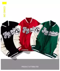 Chaqueta de béisbol con letras estampadas para hombre, abrigo de Hip Hop, ropa de calle bordada, escenario, DJ, Club, Bomber, 2023