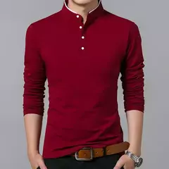 Camiseta polo de manga larga informal de negocios para hombre, camiseta transpirable cómoda de verano para ocasiones formales - online store