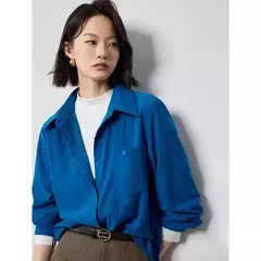 TOYUTH-Blusa Vintage de pana para mujer, camisa de manga larga con cuello vuelto, ropa de trabajo, Tops, Otoño, 2024 - tienda en línea