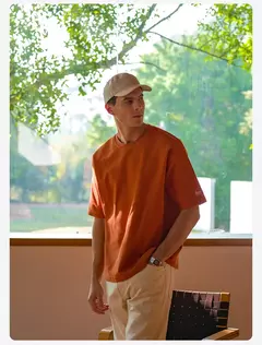 SIMWOOD 2025 verano súper suelto 300gsm transpirable piqué tela camisetas hombres camisetas de talla grande - Eleganzie
