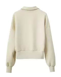 Amii-abrigo corto informal con cremallera para mujer, sudadera holgada de cuello alto, chaqueta deportiva de calle, Otoño, 2024, 12443222 - Eleganzie