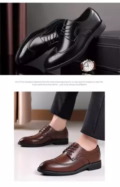 Zapatos Oxford clásicos de cuero con cordones para hombre, zapatos planos formales para oficina, fiesta de boda - comprar en línea