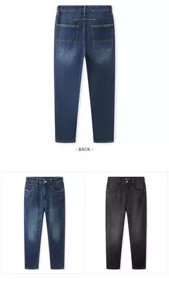 Semir Jeans hombres 2024 invierno nuevo Retro lavado pantalones cónicos sueltos estilo clásico de desplazamiento pantalones largos versátiles - Eleganzie