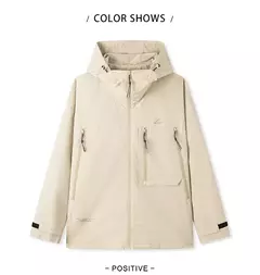 Semir-Chaqueta de viento para hombre, abrigo holgado y cómodo con capucha, a prueba de tres capas, textura de moda, Primavera, 2024 - Eleganzie