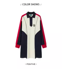 Imagen de Semir-vestido holgado adelgazante para mujer, Polo a juego de colores, primavera 2023