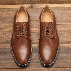 Mocasín de cuero para hombre, moda cómoda, zapatos informales de marca 2024