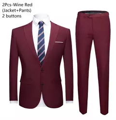Traje elegante para hombre para boda, 3 piezas, 2 conjuntos, chaquetas, chaleco, pantalones, Blazers, abrigos formales de negocios para novio, disfraz 2025 - tienda en línea