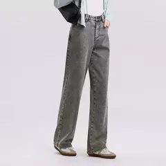 Semir Jeans Mujer realzando pantalones largos de algodón puro otoño 2024 nuevos pantalones de pierna ancha ocultos de carne