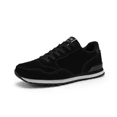 Nuevas de cuero, zapatos para correr para hombre, zapatillas Unisex cálidas de invierno, zapatos ligeros para caminar para mujer, zapatos deportivos de plantilla suave con cordones 37-47 - online store