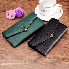 Carteras de cuero genuino para mujer Cartera de mujer de diseñador de lujo Monederos largos RFID Alto Bolso de mano con tarjetero de calidad en internet