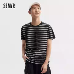 Semir-Camiseta de manga corta para hombre, Top clásico a rayas, camiseta ajustada, novedad de verano 2024
